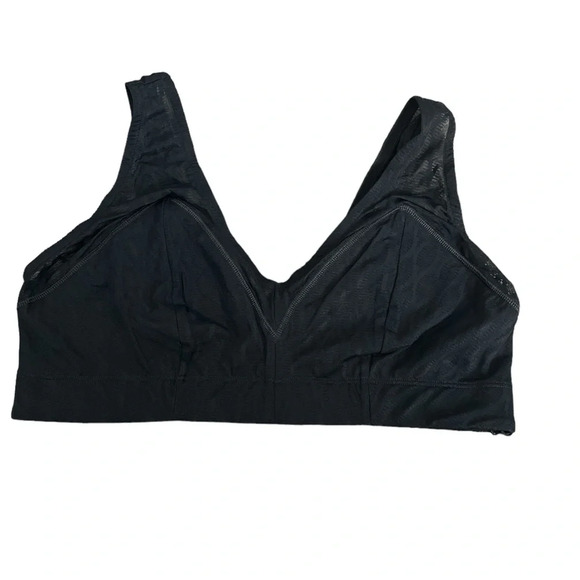 Savage X Fenty Black Sports Bra Women 1X Peak Performance Low Impact Mesh NWT - Picture 9 of 12
